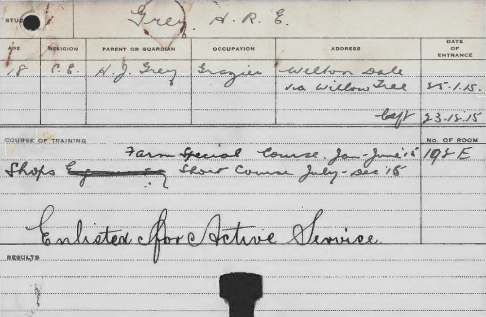 GREY, HRE (Special Course - Farms and Shops)