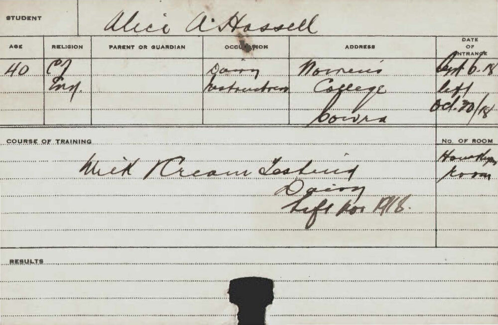 HASSALL, Alice Ann (Dairy)