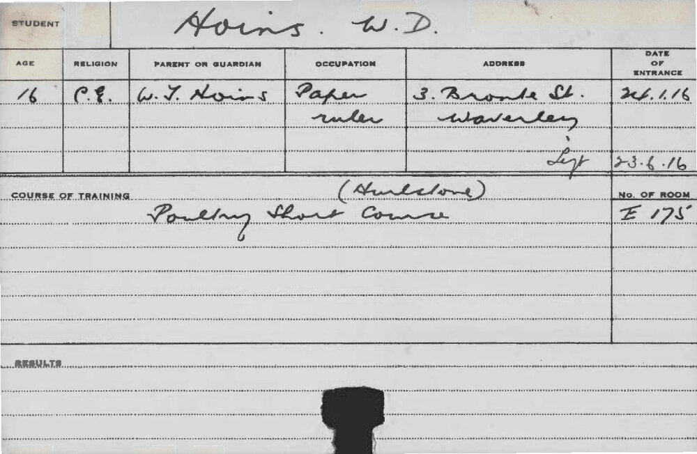 HOINS, WD (Short Course - Poultry)