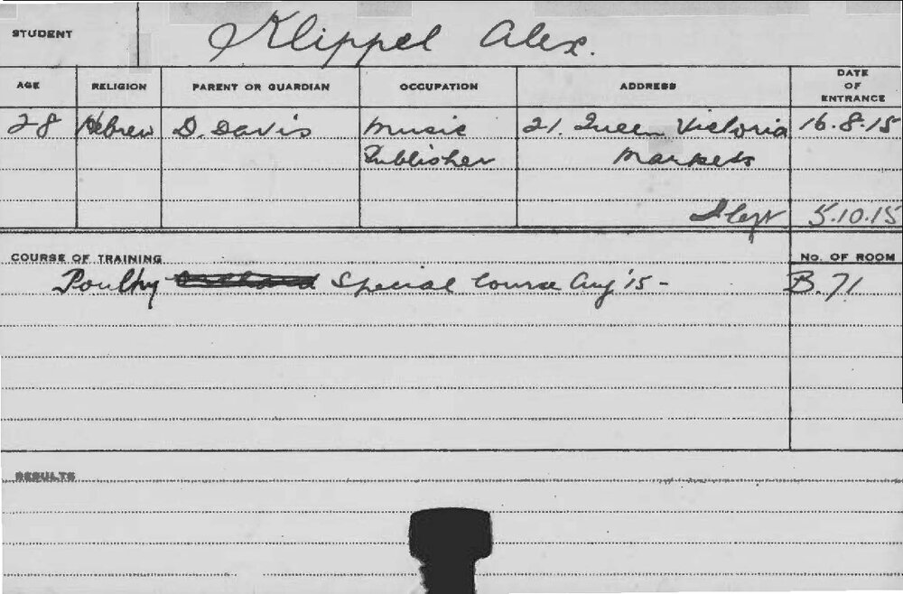 KLIPPEL, Alexander H (Short Course - Poultry)