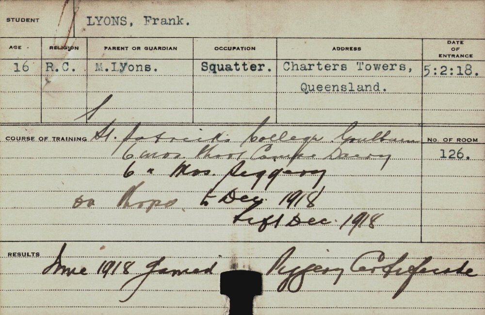LYONS, Frank (Certificate - Piggery)