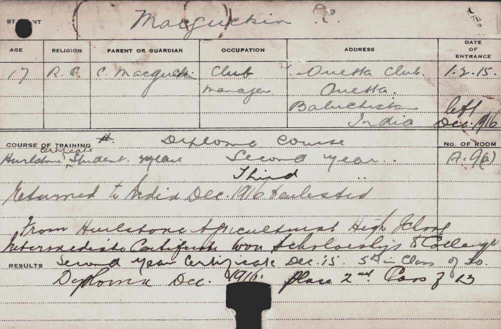 MACGUCKIN, CE (Hawkesbury Diploma of Agriculture (HDA))