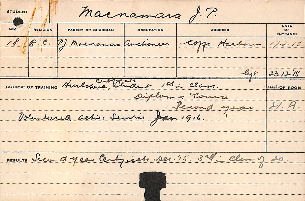 MACNAMARA, JP (Hawkesbury Diploma of Agriculture (HDA))