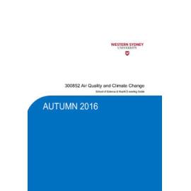 Learning Guide - Air Quality & Climate Change (300852) - Autumn 2016