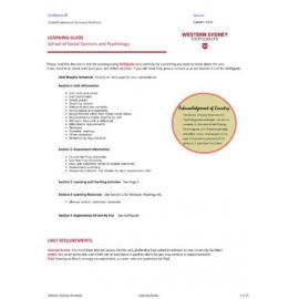 Learning Guide - Advanced Research Methods (101689) - Autumn 2016