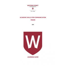 Learning Guide - Academic Skills for Communication (700218) - The College 2016