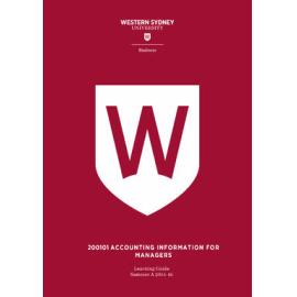 Learning Guide - Accounting Information for Managers (200101) - Summer A 2015-2016