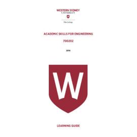 Learning Guide - Academic Skills for Engineering (700202) - The College 2016