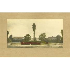 Main Administration Building - Fairy Circle in the foreground [Hawkesbury Agricultural College (HAC)]