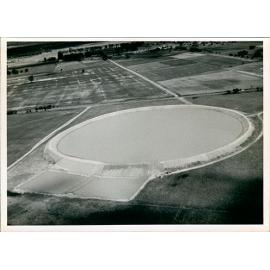 Aerial photograph of the dam, past poultry section [Hawkesbury Agricultural College (HAC)]