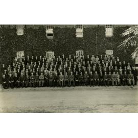 Diploma Day, 1941 - Staff & students (Principal EA Southee seated centre front row) [Hawkesbury Agricultural College (HAC)]