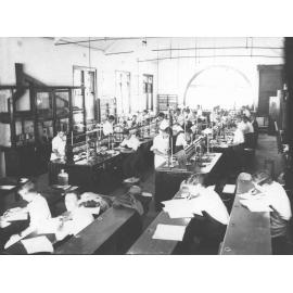 Chemical Laboratory Class - Students at work [Hawkesbury Agricultural College (HAC)]