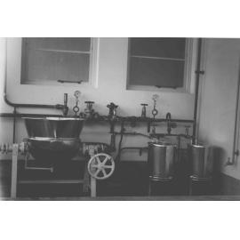 Opening of the Cannery and Packing House (6 of 6) - Interior showing pipes, valves and other machinery [Hawkesbury Agricultural College (HAC)]