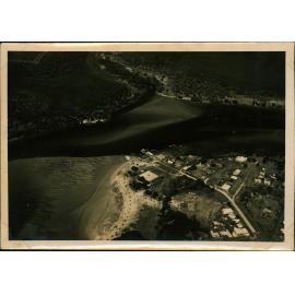 Aerial Photograph - Unidentified coastal town and river mouth