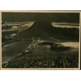 Aerial Photograph - Unidentified coastal town and river mouth
