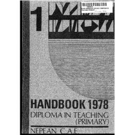 Course Handbook - Unit Outlines - Diploma in Teaching (Primary) - Spring 1978 (No. 1)
