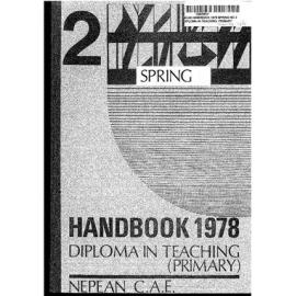 Course Handbook - Unit Outlines - Diploma in Teaching (Primary) - Spring 1978 (No. 2)