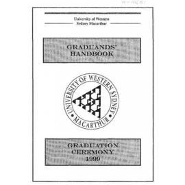 Graduation Ceremony - Graduands' Handbook - April 1999