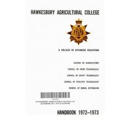 Handbook - Hawkesbury Agricultural College of Advanced Education (HACAE) - 1972-1973