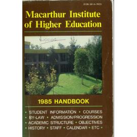 Handbook - Macarthur Institute of Higher Education (MIHE) - 1985