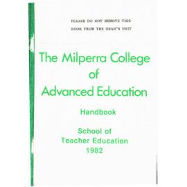 Handbook - Milperra College of Advanced Education (MCAE) - School of Teacher Education - 1982