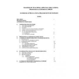 Handbook - Professional Experience Handbook YL (100339) - Spring 2004