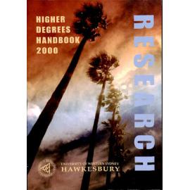 Handbook - Research Higher Degrees - 2000