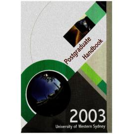 Postgraduate Handbook - University of Western Sydney (UWS) - 2003