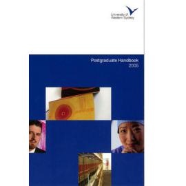 Postgraduate Handbook - University of Western Sydney (UWS) - 2005