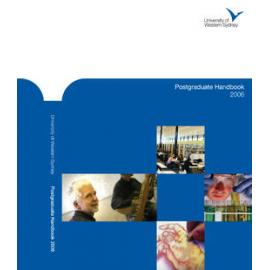 Postgraduate Handbook - University of Western Sydney (UWS) - 2006