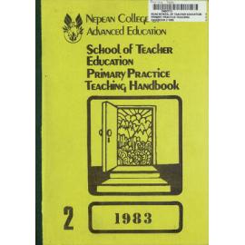 Student Handbook - Primary Practice Teaching - No. 2 1983