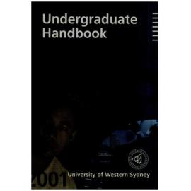 Undergraduate Handbook - University of Western Sydney (UWS) - 2001
