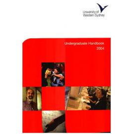 Undergraduate Handbook - University of Western Sydney (UWS) - 2004
