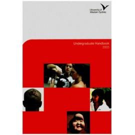 Undergraduate Handbook - University of Western Sydney (UWS) - 2005