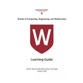 Learning Guide - Advanced Biomedical Data and Images (301211) - Autumn 2019