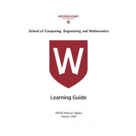 Learning Guide - Abstract Algebra (200193) - Autumn 2019