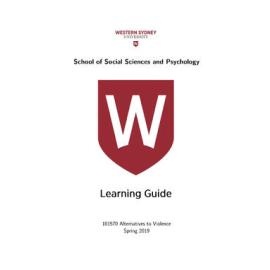 Learning Guide - Alternatives to Violence (101570) - Spring 2019