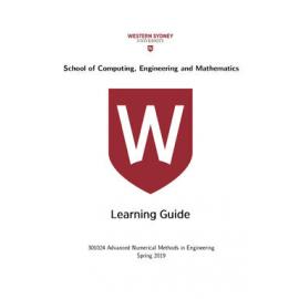 Learning Guide - Advanced Numerical Methods in Engineering (301024) - Spring 2019