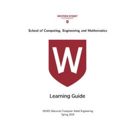 Learning Guide - Advanced Computer Aided Engineering (301022) - Spring 2019
