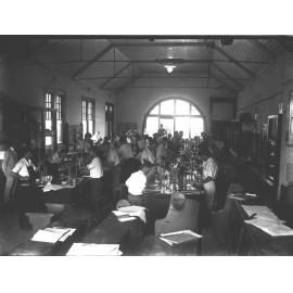 Chemical Laboratory - Students at work [Hawkesbury Agricultural College (HAC)]