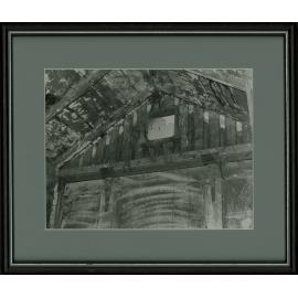 Dairy Bails (interior) - Ceiling and broken window [Hawkesbury Agricultural College (HAC)]