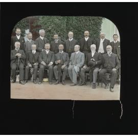 Formal portrait of visitors to Hawkesbury Agricultural College (HAC)
