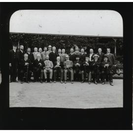 Formal portrait of visitors to Hawkesbury Agricultural College (HAC)