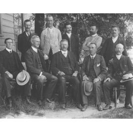 Principal Potts (centre front) with staff [Hawkesbury Agricultural College (HAC)]