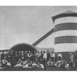 Winter School for Farmers, No Date - Farmer students attending a lecture outside the Dairy Silos [Hawkesbury Agricultural College (HAC)]