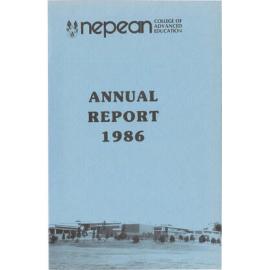 Annual Report - Nepean College of Advanced Education (NCAE) - 1986