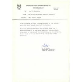 Annual Report - Nepean College of Advanced Education (NCAE) - 1981