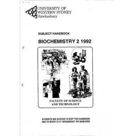 CHE274 Biochemistry 2 - Subject Outline and Handbook - Spring 1992(2)