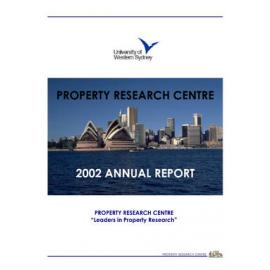 Annual Report - Property Research Centre (University of Western Sydney) - 2002