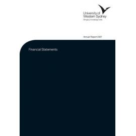 Annual Report - University of Western Sydney (UWS) - 2007 (Vol. 2, Part A)